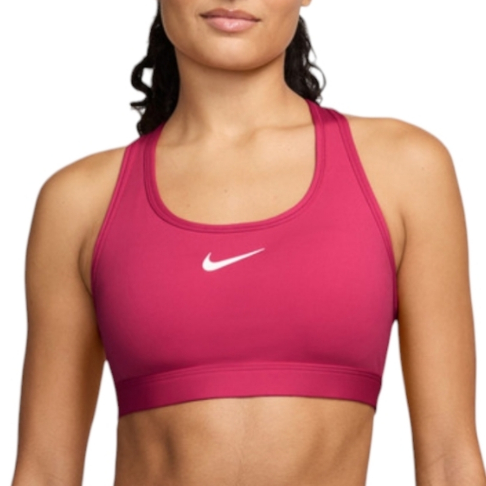 Nike Fuchsia Hot Pink Magenta Medium Support Racerback Sports Bra size small
